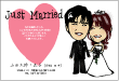 結婚報告はがき用似顔絵データサンプル