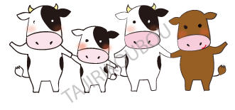 似顔絵倶楽部タジリ工房 年賀状用似顔絵データ 3 牛の着ぐるみ2 似顔絵倶楽部タジリ工房 年賀状用似顔絵データ 3 牛の着ぐるみ2